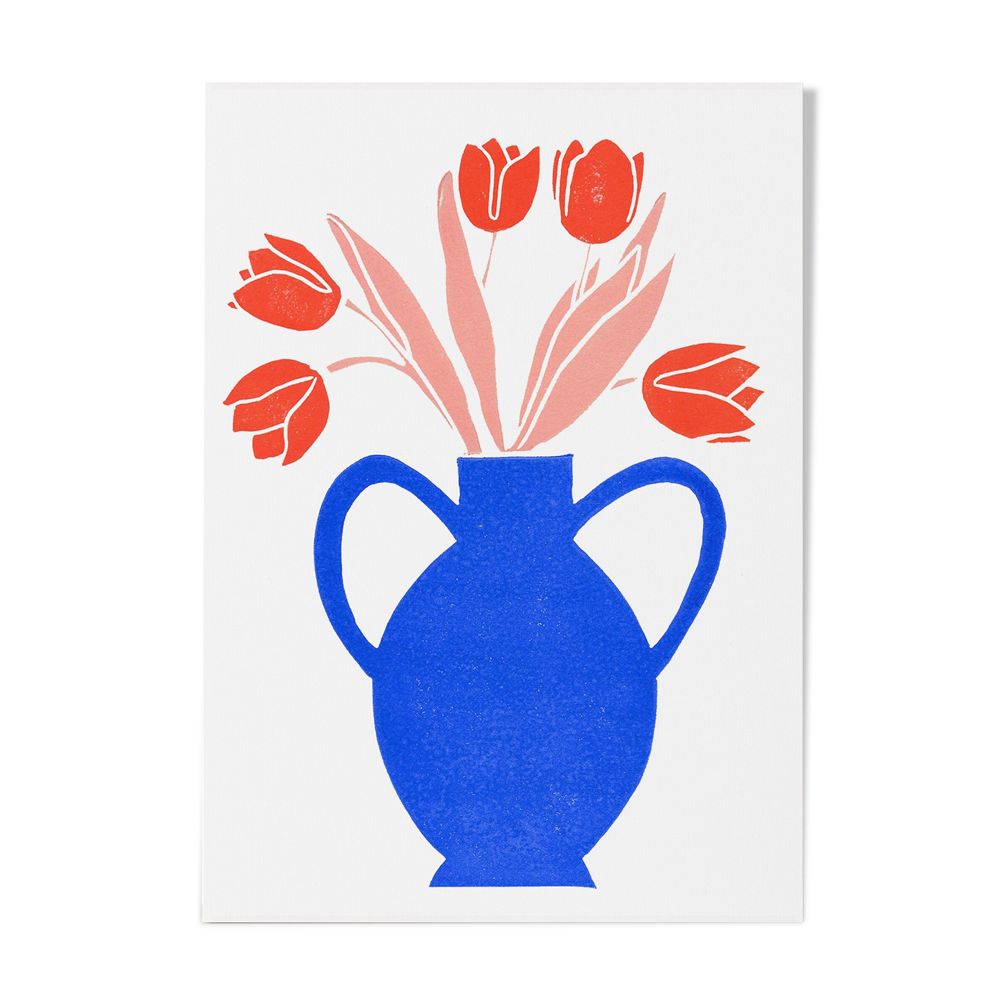 Tulipes - Linogravure