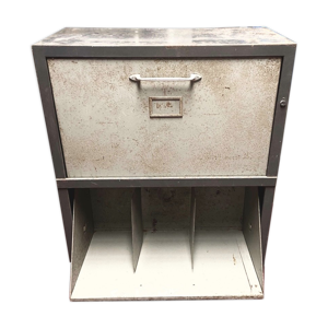 Meuble d'archive en métal 2 tiroirs à bascule avec intercalaires en métal