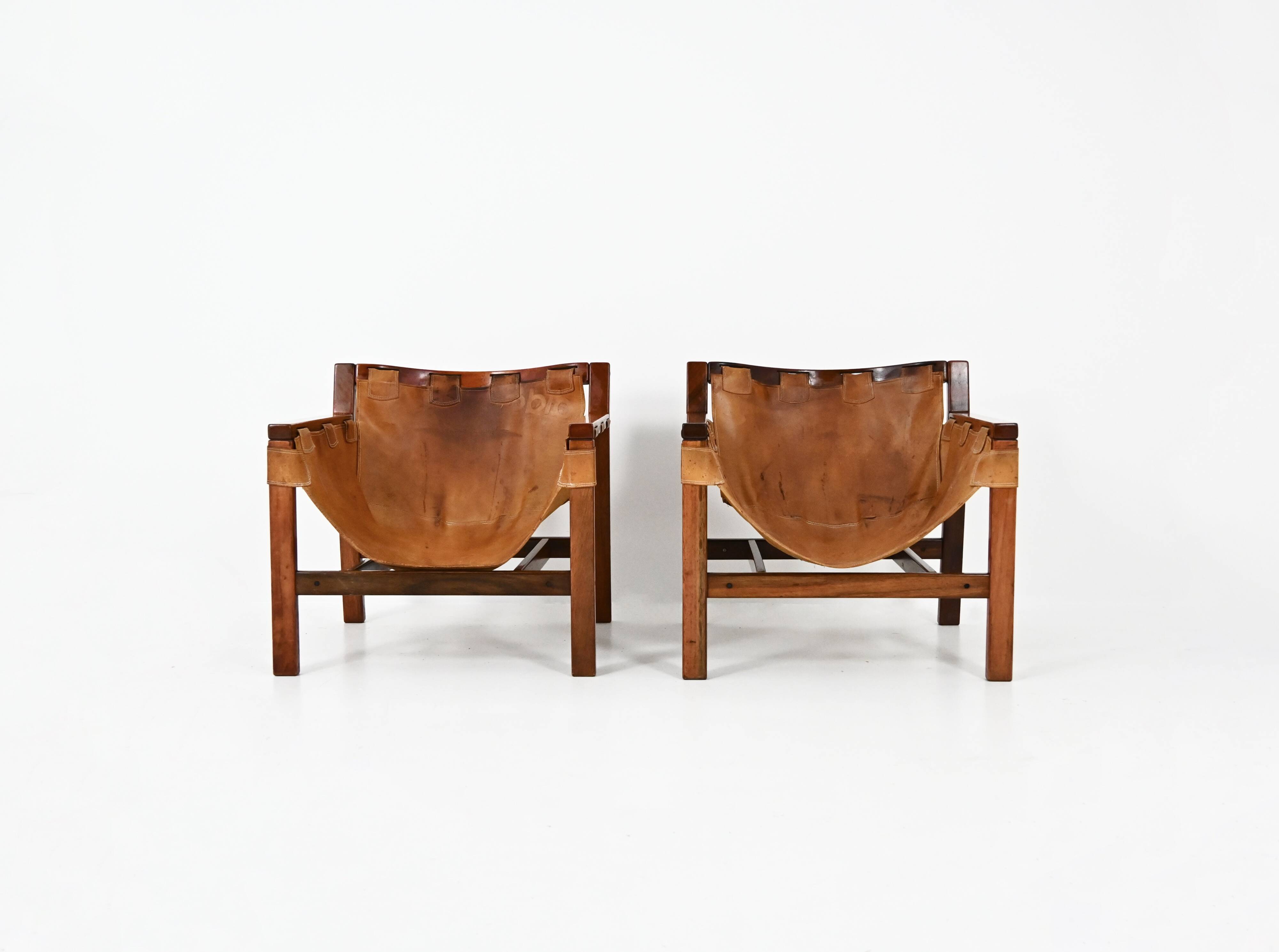 Set of 2 Safari Armchairs by Carlo Hauner for Forma, 1970s