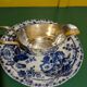 Silver-plated metal gravy boat, made by Meurgey silversmiths in Paris