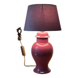 Ceramic and velvet lamp from the 90s