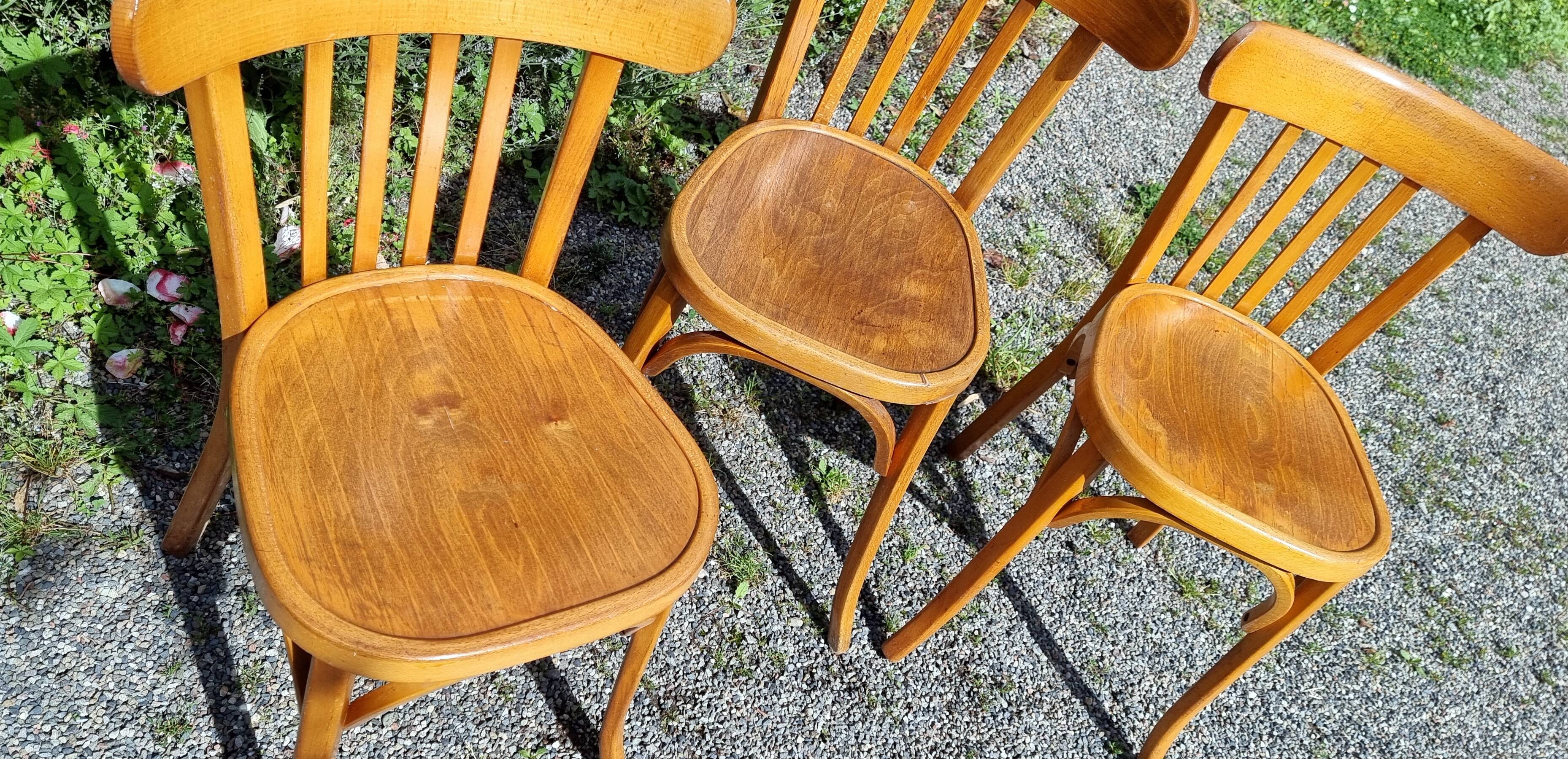 6 bistro chairs including Baumann from the 50s