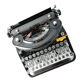 Underwood Noiseless black portable typewriter from 1935 revised new ribbon USA