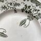 8 flat plates in iron earth "Modern Style" Saint Amand early 20th century