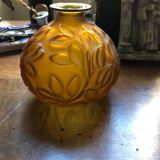 Art Deco glass vase Sabino