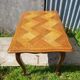 Former table low style Louis XV marquetry wood feet curved vintage