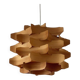 Mid-century wooden pendant lamp by Hans-Agne Jakobsson, Sweden, 1970s