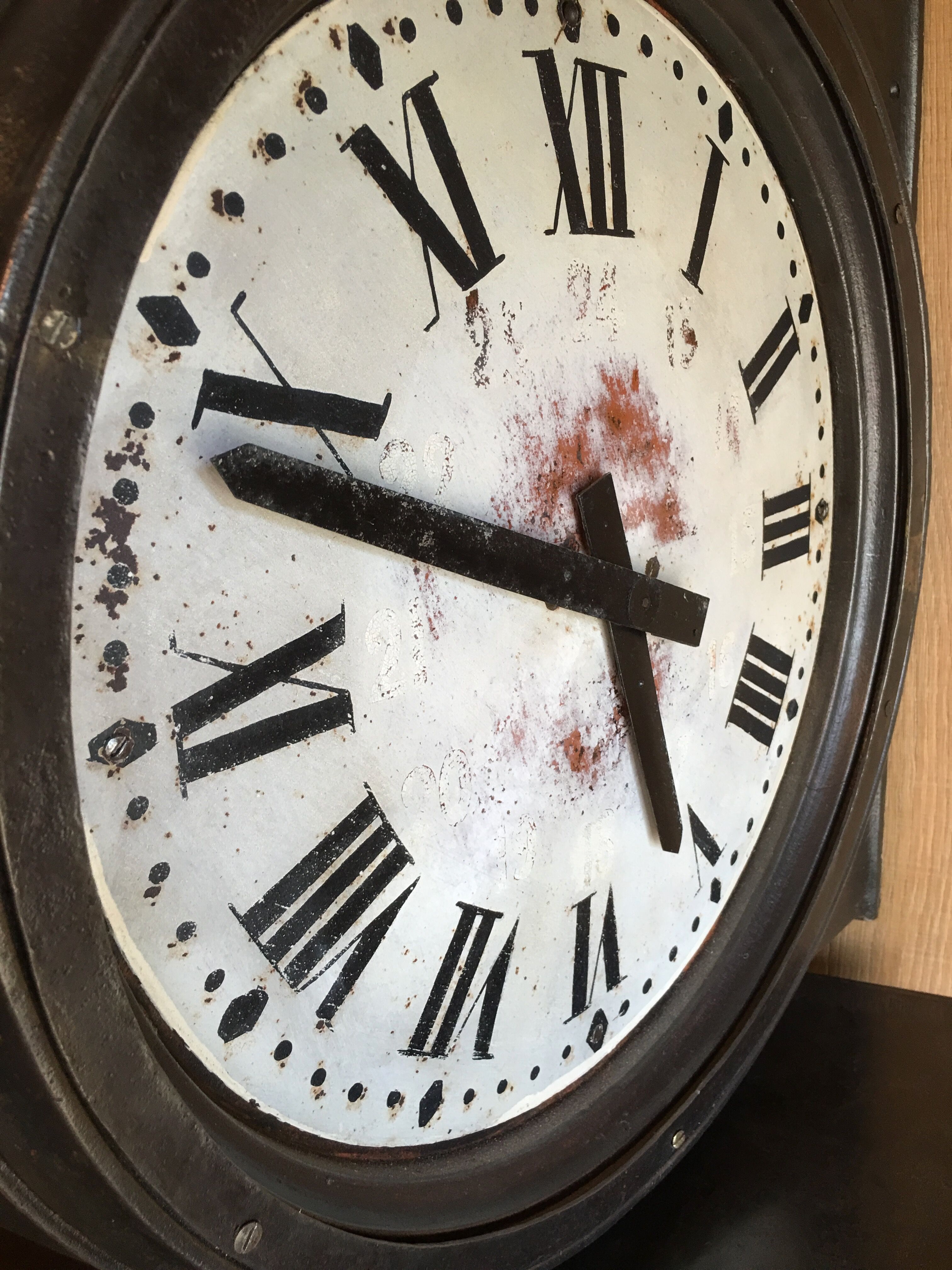 Old station clock Paul Garnier double shaped cast iron