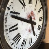 Old station clock Paul Garnier double shaped cast iron
