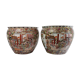 Pair fish aquarium - chinese porcelain - cloisonné enamel - canton - epoch: xxth century
