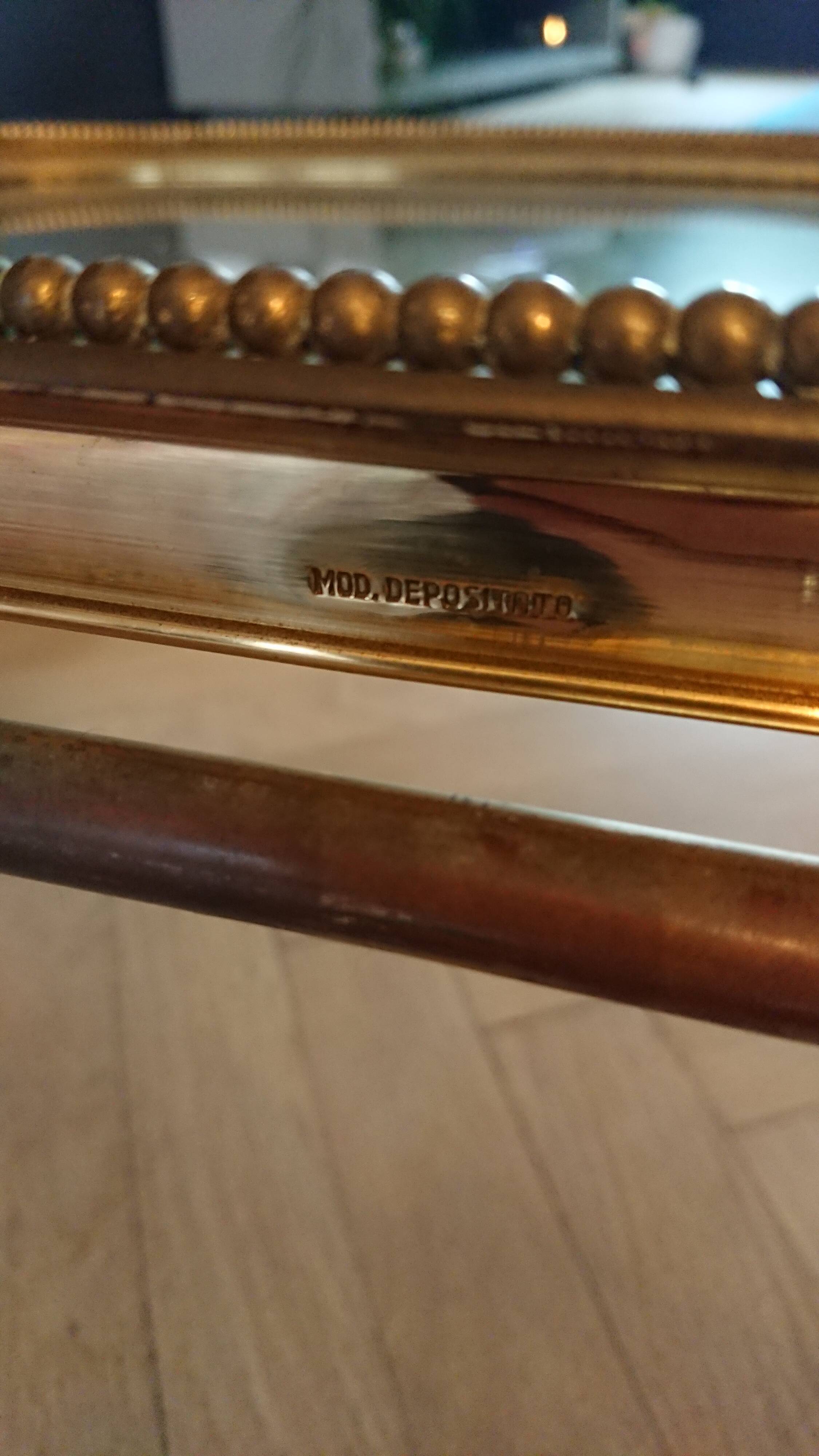 Brass dessert and glass 2 trays