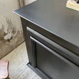 Brutalist black sideboard from the 60s