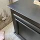 60s brutalist black sideboard