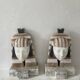 Art Deco "Egyptian Revival" pair of bookends in carved alabaster