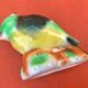 Polychrome ceramic parrot shape