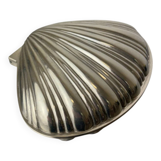 Shell jewellery box, silver plated, Italy, circa 1980s