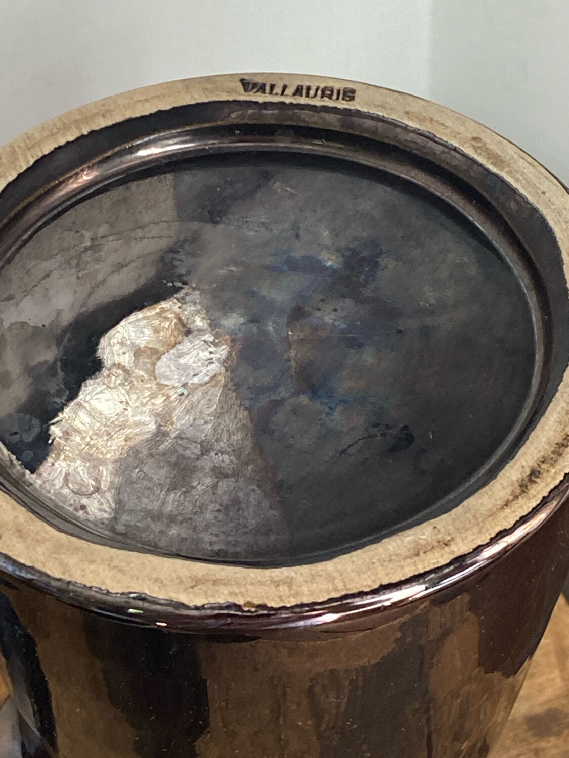 Pitchers and cups, iridescent ceramic, Vallauris