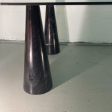 Black marble geometric organic shaped coffee table by Casigliani, Italy 1970s