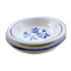 Trio of hollow dishes blue tones