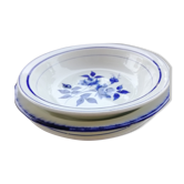 Trio de plats creux tons bleus