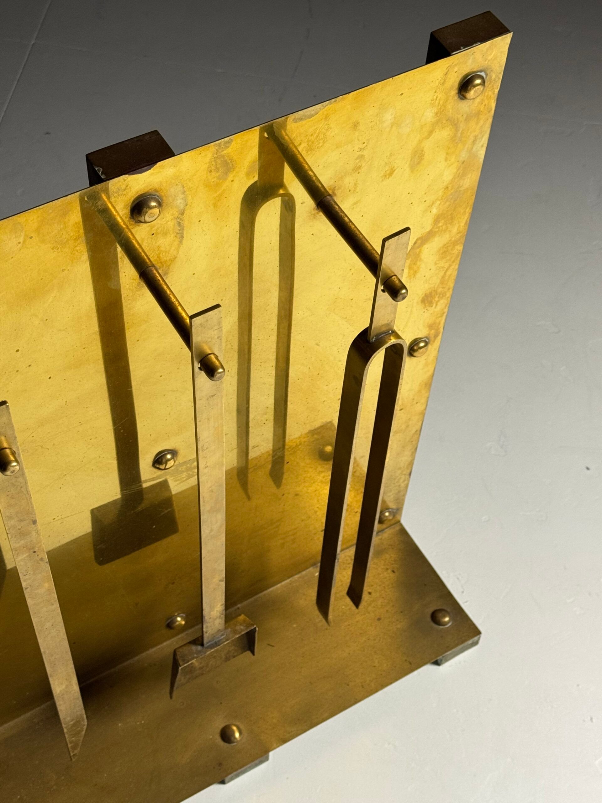 Brass fireplace set 1960s