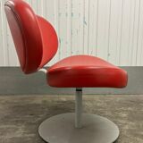Sunset armchair by Christophe Pillet edited by Capellini in red leather