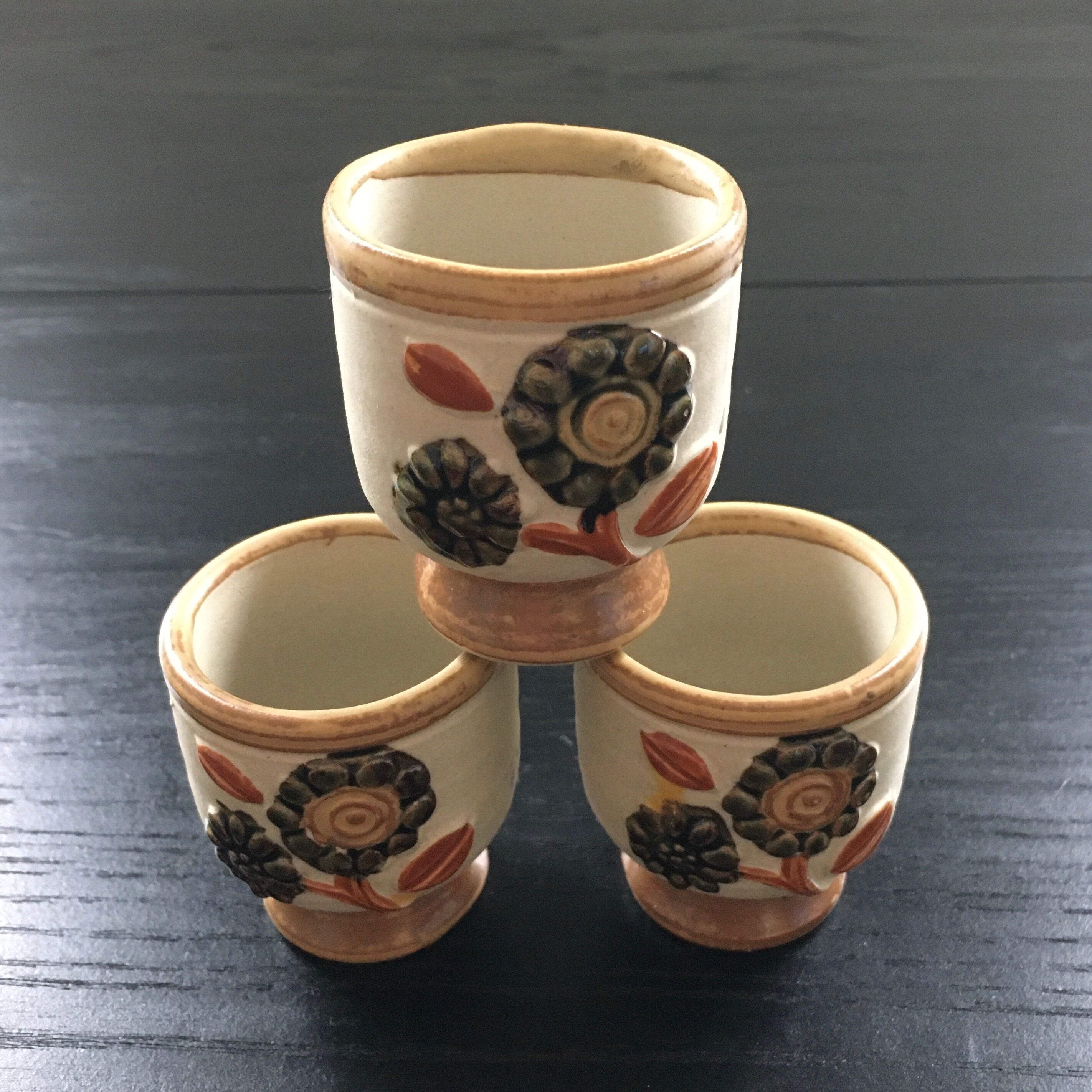 Set of 3 Scandinavian egg cups