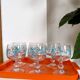 Set of 6 Arcopal Veronica Myosotis wine glasses