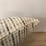 Beige wool fabric cushion