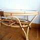 Table basse en rotin vintage 1970