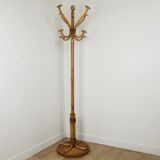 Rattan coat rack