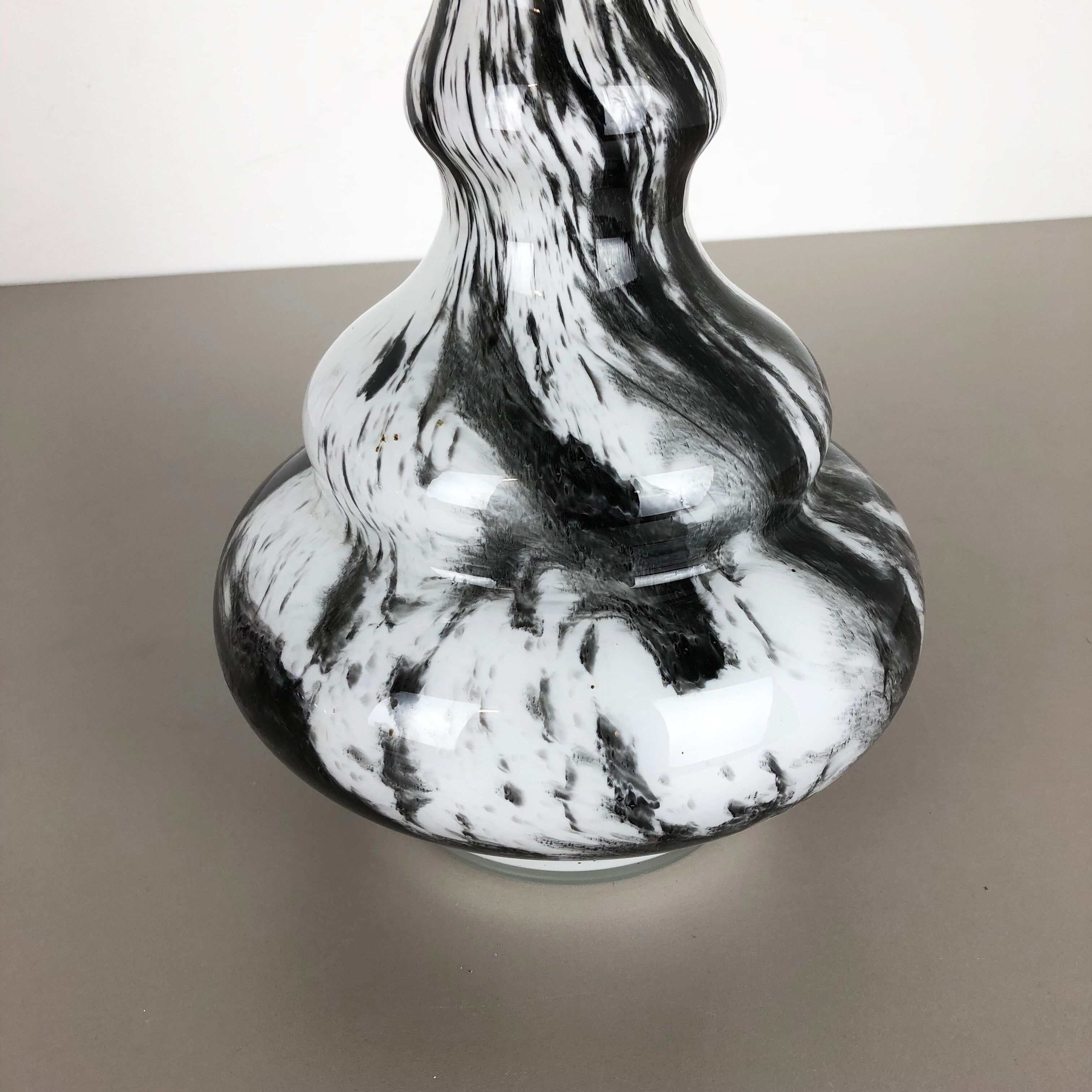 Extra Large 46cm Vintage Opaline Florence Vase Design Pop Art, Italy, 1970s