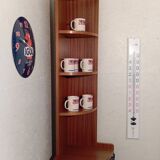 1960s teak corner shelf unit