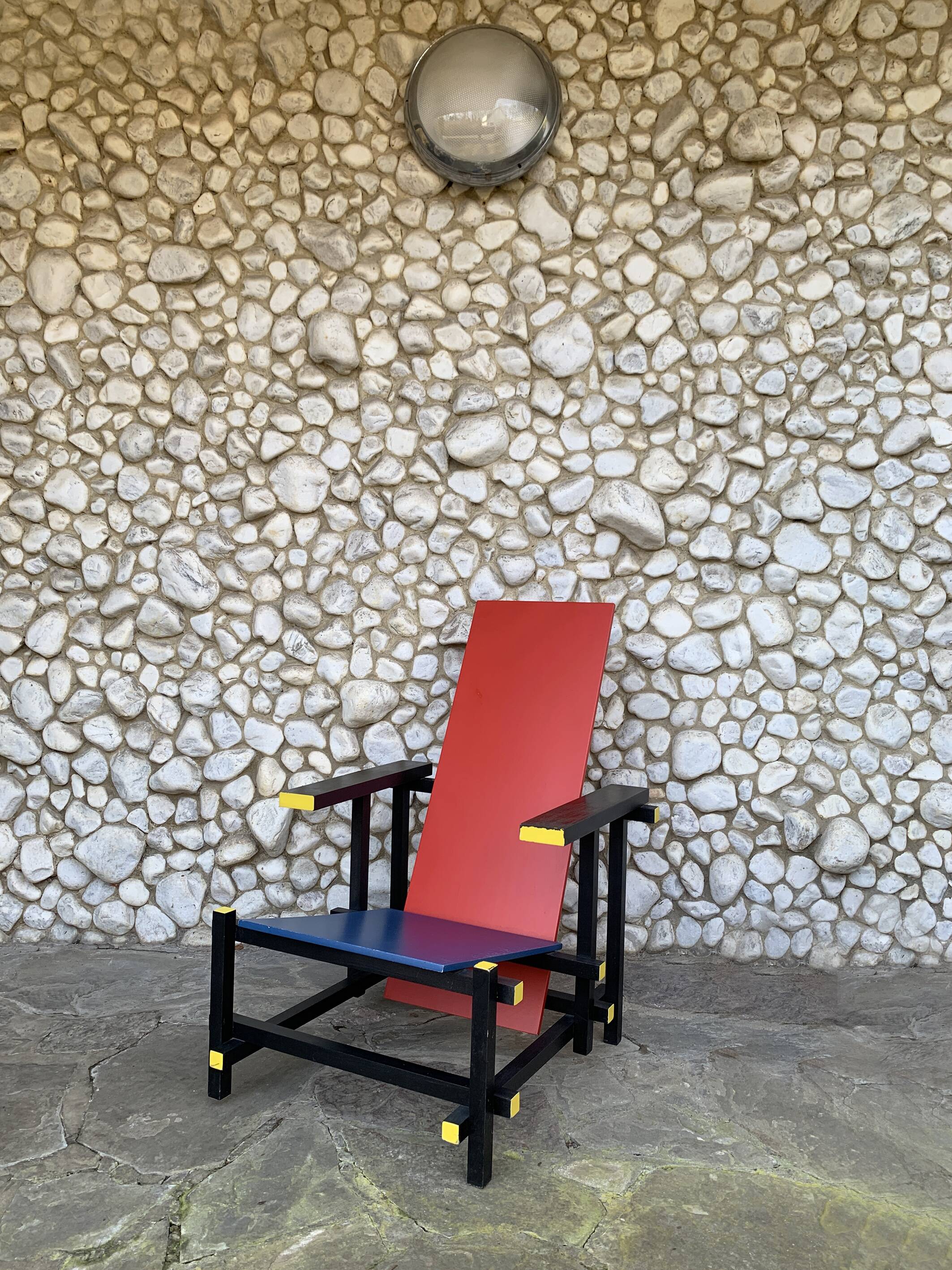 Armchair in the style of the Red & Blue Chair by Gerrit Rietveld