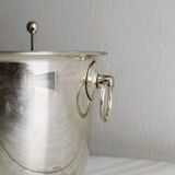Silver metal ice bucket