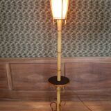 Rattan And Bamboo Floor Lamp 60's