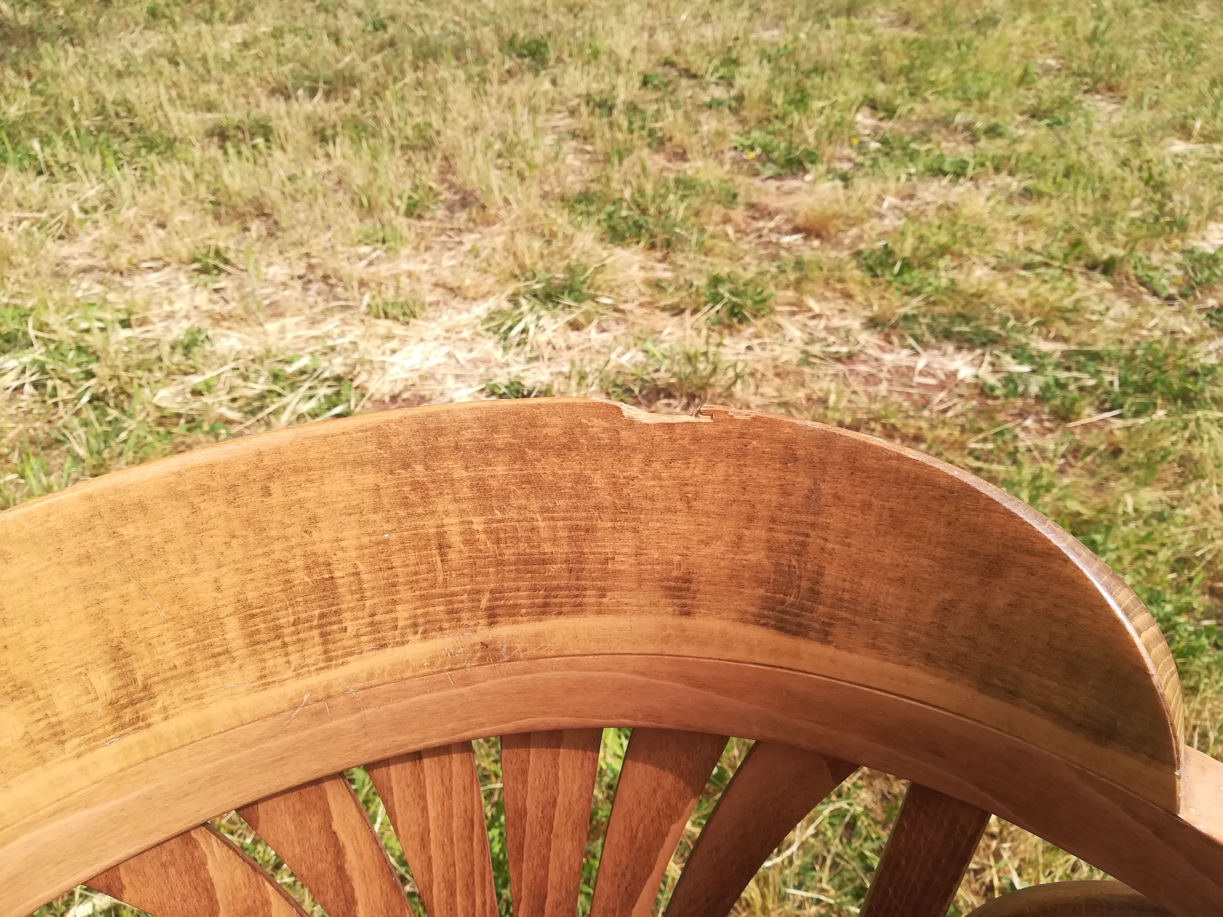 Set of 41 bistro chairs seated red skaï