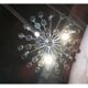 Lustre spoutnik space age boules de verre de Murano et structure métallique chromée vintage italien