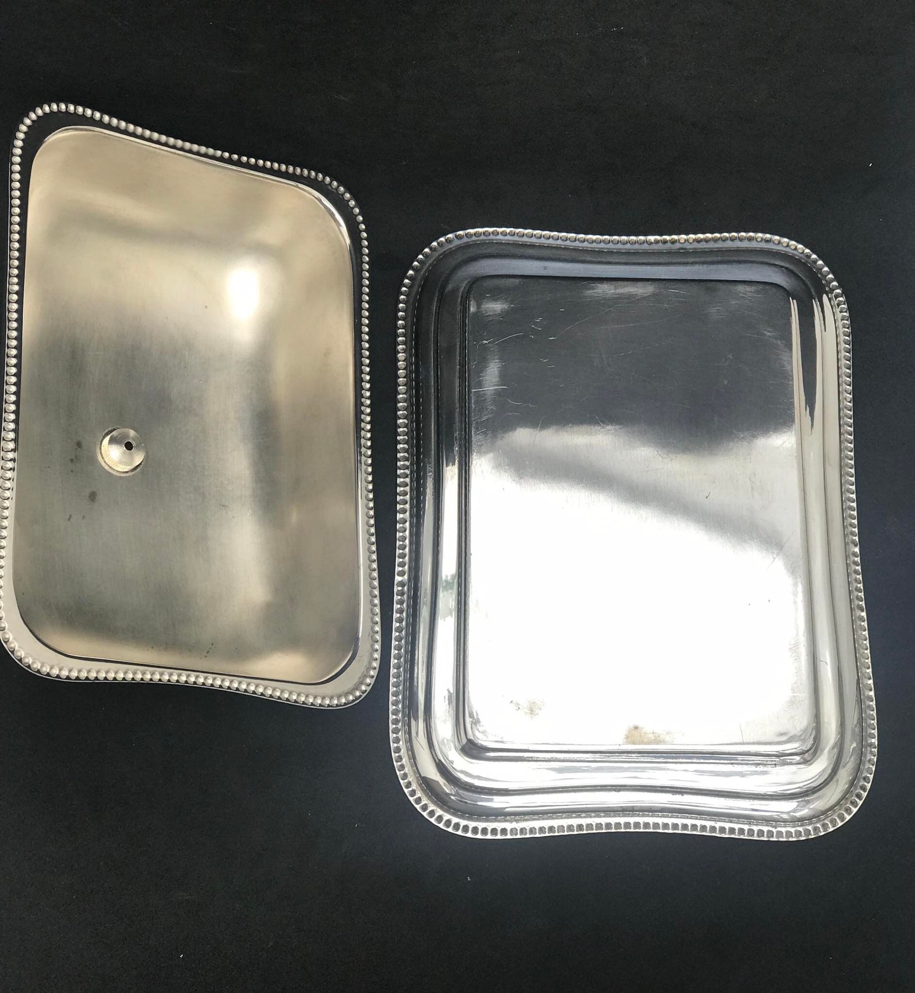 English silver butter dish