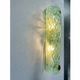 Monumental Green Murano Glass Wall Sconces From Italy – Set of Two