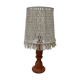 Lampe de table en macramé et bois des années 60