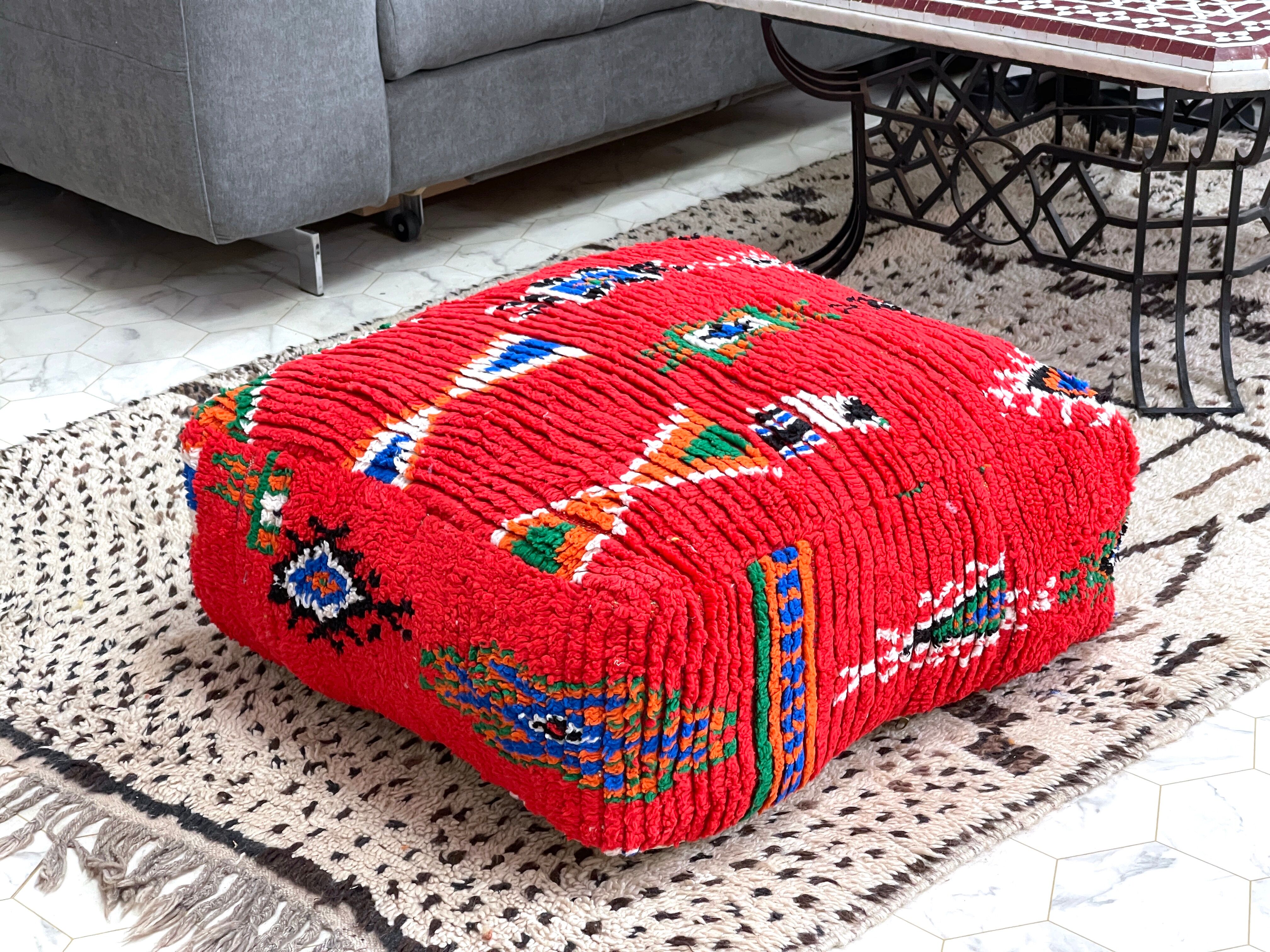 Moroccan kilim pouf