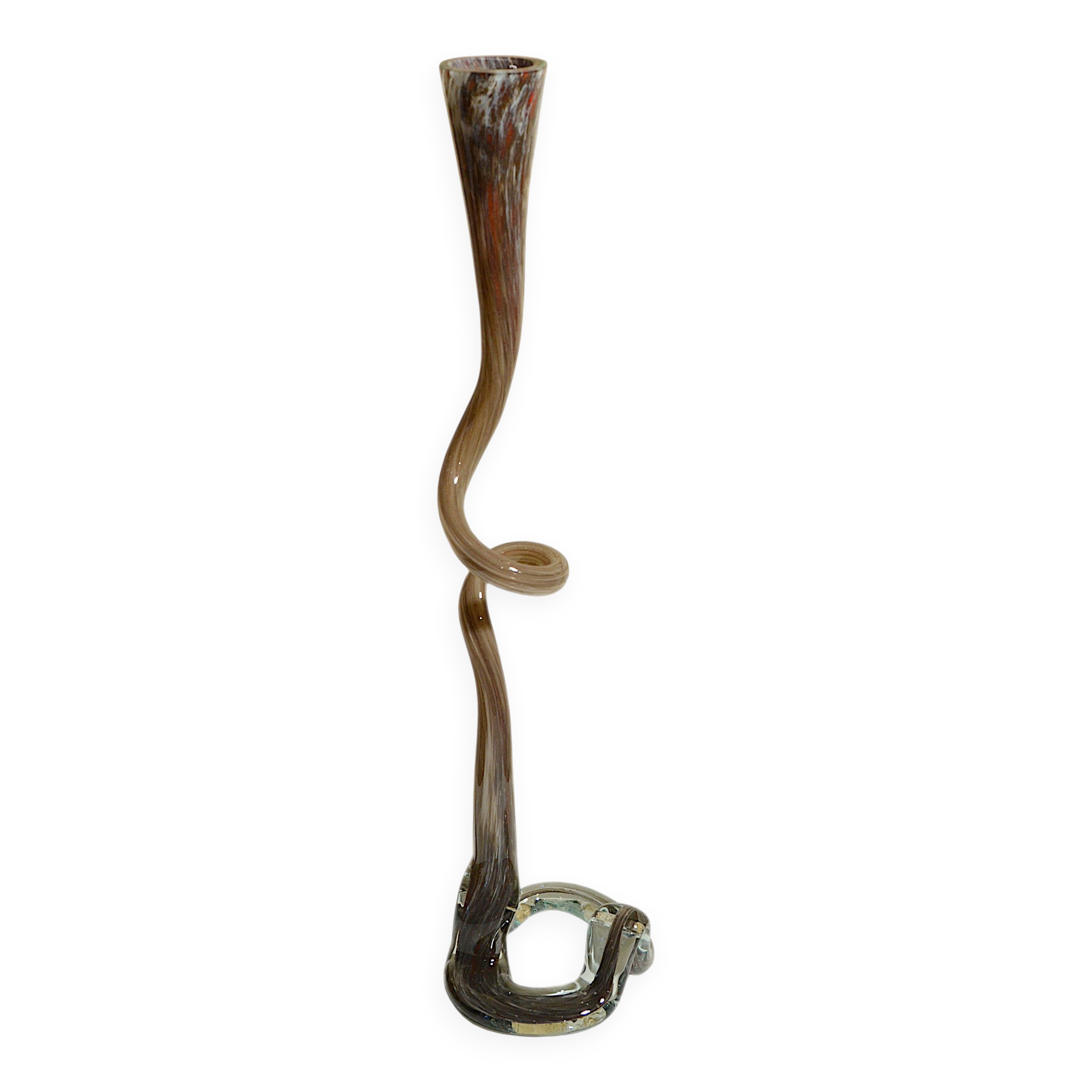 Trumpet vase, art glass in the Murano style, mouth-blown, H59.