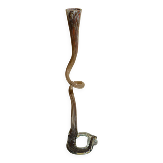 Trumpet vase, art glass in the Murano style, mouth-blown, H59.