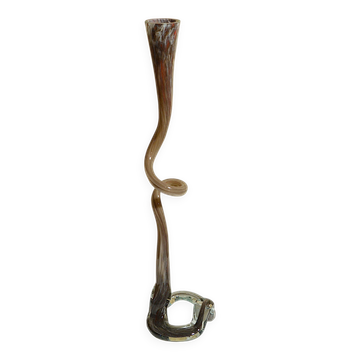 Trumpet vase, art glass in the Murano style, mouth-blown, H59.