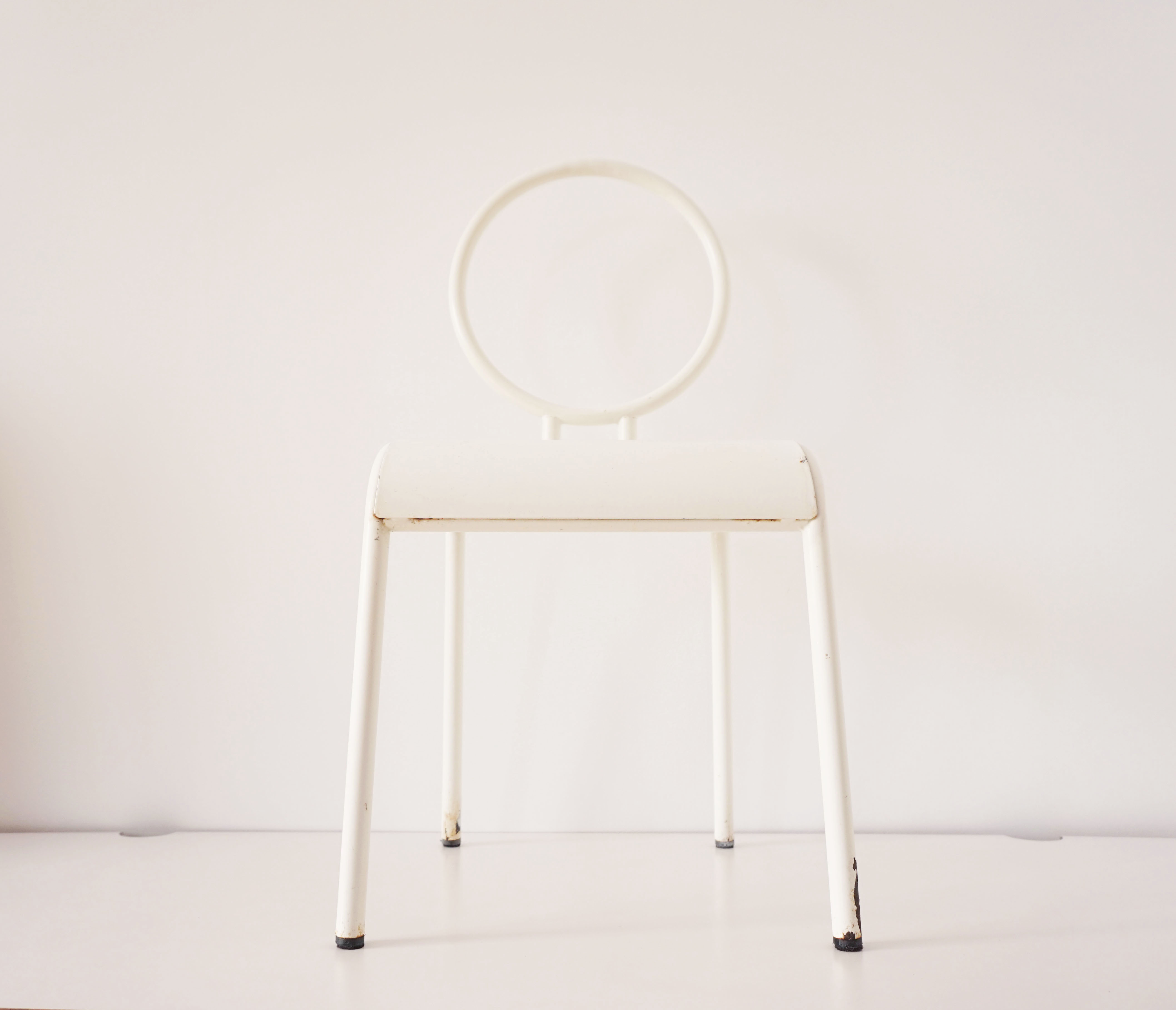 Vintage white metal children's chair