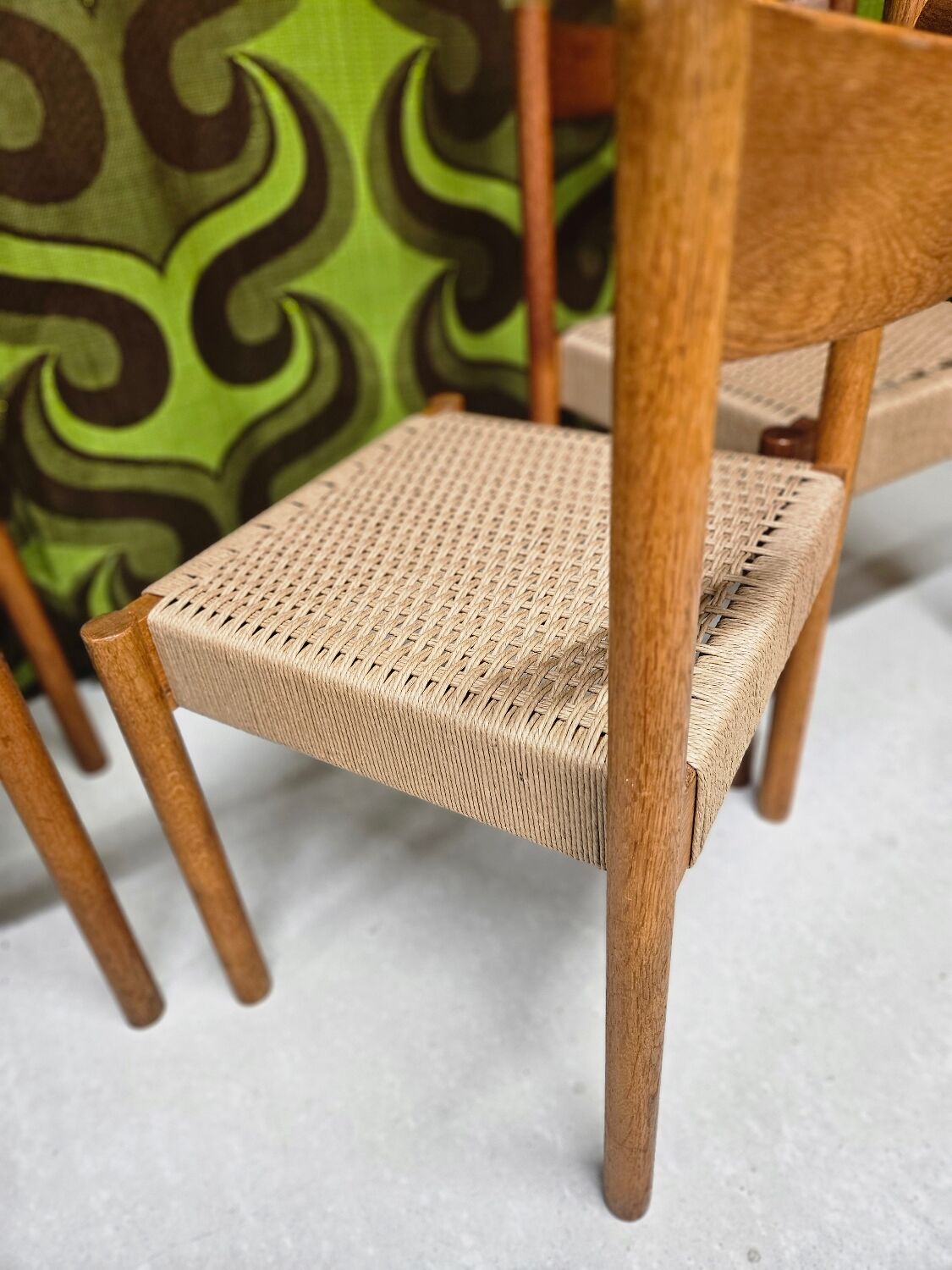 Set of 4 Danish chairs, 1970.