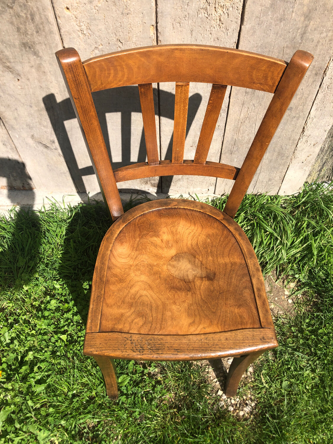 Luterma bistrot chair in wood 70s vintage