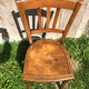Luterma bistrot chair in wood 70s vintage