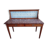 Ancient toilet table in pitchpin, ceramics and marble